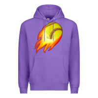 Purple softball Premium Hoodie - JahusDesignShop