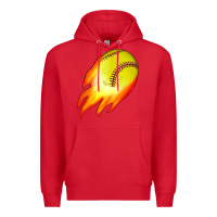 Red softball Premium Hoodie - JahusDesignShop