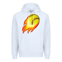 White softball Premium Hoodie - JahusDesignShop