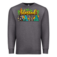 Charcoal Heather blessed nana Premium Sweatshirt - Zillion Design Studio