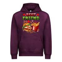 Mauve Wine best friend hamburger potatoes Urban Hoodie - AdoDesignShop