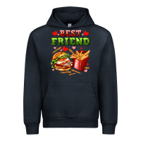 Navy best friend hamburger potatoes Urban Hoodie - AdoDesignShop