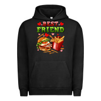 Pigment Black best friend hamburger potatoes Urban Hoodie - AdoDesignShop