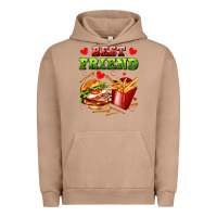 Pigment Burro best friend hamburger potatoes Urban Hoodie - AdoDesignShop