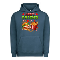 Pigment Midnight Navy best friend hamburger potatoes Urban Hoodie - AdoDesignShop