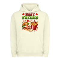 Pigment Pistachio best friend hamburger potatoes Urban Hoodie - AdoDesignShop