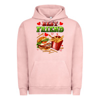 Pigment Salmon best friend hamburger potatoes Urban Hoodie - AdoDesignShop
