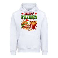 White best friend hamburger potatoes Urban Hoodie - AdoDesignShop
