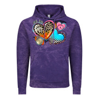 Cloud Purple western leopard  racing  hearts Vintage Hoodie - AdoDesignShop