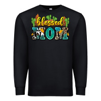 Black blessed mom Premium Sweatshirt - Zillion Design Studio