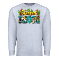 Heather Grey blessed mom Premium Sweatshirt - Zillion Design Studio