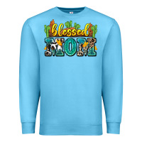 Ocean Blue blessed mom Premium Sweatshirt - Zillion Design Studio