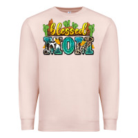 Pale Pink blessed mom Premium Sweatshirt - Zillion Design Studio