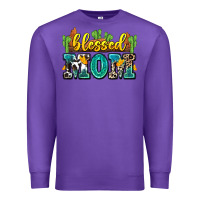Purple blessed mom Premium Sweatshirt - Zillion Design Studio
