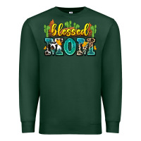 Sports Green blessed mom Premium Sweatshirt - Zillion Design Studio