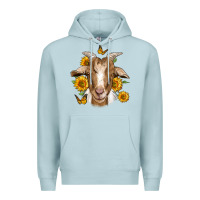 Blue Mist sunflower goat Premium Hoodie - Jasminsmagicworld