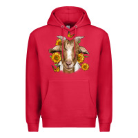 Cardinal sunflower goat Premium Hoodie - Jasminsmagicworld