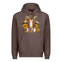 Coffee sunflower goat Premium Hoodie - Jasminsmagicworld