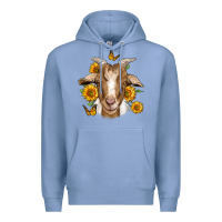 Colony Blue sunflower goat Premium Hoodie - Jasminsmagicworld