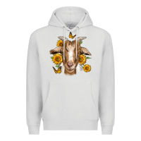 Dove Grey sunflower goat Premium Hoodie - Jasminsmagicworld