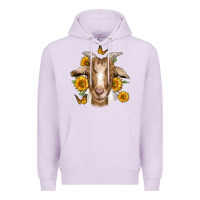 Lilac sunflower goat Premium Hoodie - Jasminsmagicworld