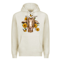 Oatmeal Heather sunflower goat Premium Hoodie - Jasminsmagicworld
