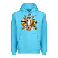Sunflower Goat Premium Hoodie | Teevron