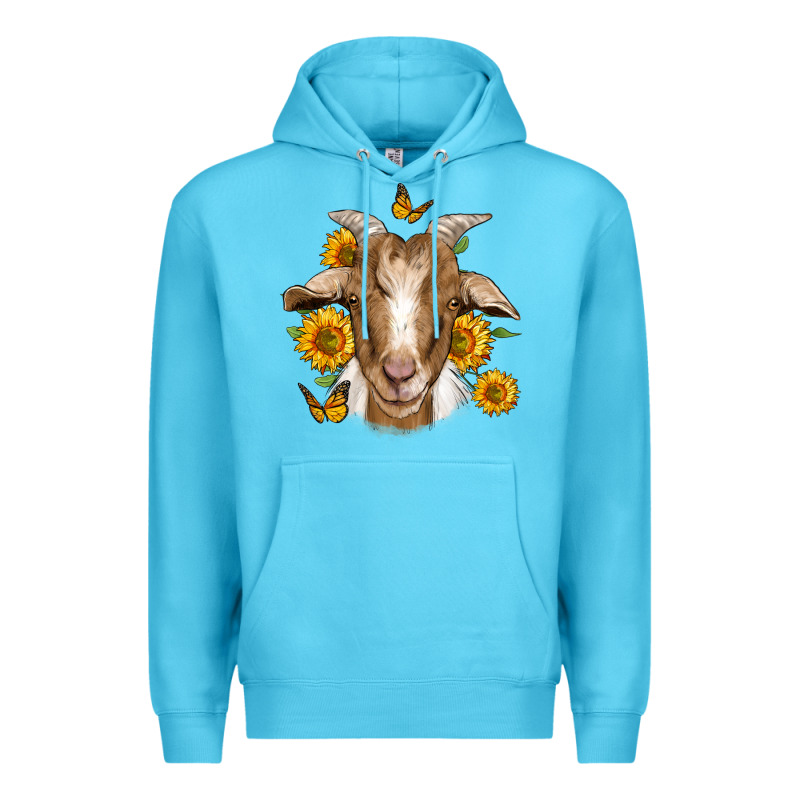 Sunflower Goat Premium Hoodie by Jasminsmagicworld | Teevron