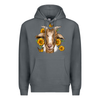 Rock sunflower goat Premium Hoodie - Jasminsmagicworld