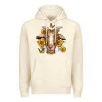 Sandshell sunflower goat Premium Hoodie - Jasminsmagicworld