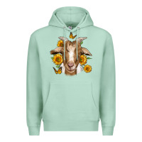 Seafoam sunflower goat Premium Hoodie - Jasminsmagicworld