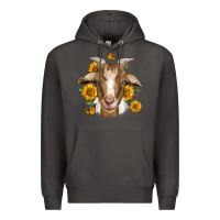 Smoke sunflower goat Premium Hoodie - Jasminsmagicworld