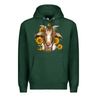 Sports Green sunflower goat Premium Hoodie - Jasminsmagicworld
