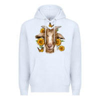 White sunflower goat Premium Hoodie - Jasminsmagicworld