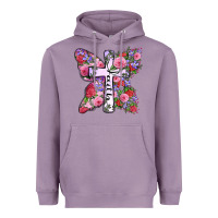 Faith Butterfly Cross Heavyweight Hoodie | Teevron