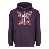 Plum faith butterfly cross Heavyweight Hoodie - Zillion Design Studio
