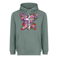 Sage faith butterfly cross Heavyweight Hoodie - Zillion Design Studio