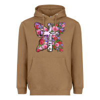 Toasted Coconut faith butterfly cross Heavyweight Hoodie - Zillion Design Studio