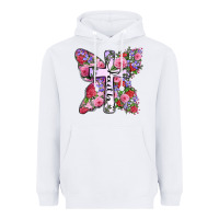White faith butterfly cross Heavyweight Hoodie - Zillion Design Studio