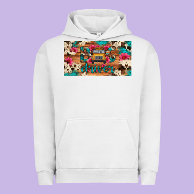 Bus Driver School Bus Cowhide License Plate Urban Hoodie Designed By Artiststas