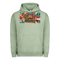 Pigment Oil Green bus driver school bus cowhide license plate Urban Hoodie - Artiststas