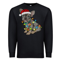 Black christmas french bulldog Premium Sweatshirt - RanaPortraitStore