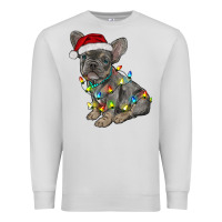 Dove Grey christmas french bulldog Premium Sweatshirt - RanaPortraitStore