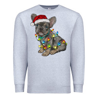 Heather Grey christmas french bulldog Premium Sweatshirt - RanaPortraitStore