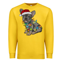 Lemon christmas french bulldog Premium Sweatshirt - RanaPortraitStore
