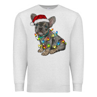 Oatmeal Heather christmas french bulldog Premium Sweatshirt - RanaPortraitStore