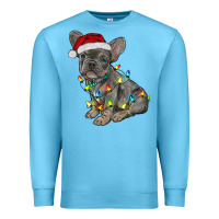 Ocean Blue christmas french bulldog Premium Sweatshirt - RanaPortraitStore