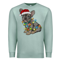 Seafoam christmas french bulldog Premium Sweatshirt - RanaPortraitStore