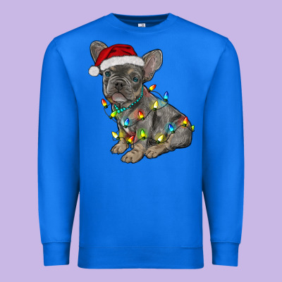 Christmas French Bulldog Premium Sweatshirt Designed By Ranaportraitstore