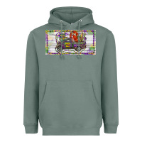 Sage Mardi Gras Truck And Fleur De Lis Crawfish Heavyweight Hoodie - RanaPortraitStore